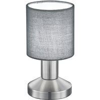 LED Table Lamp - Table Lighting - Trion Garno - E14 Fitting - Round - Matte Gray - Aluminum