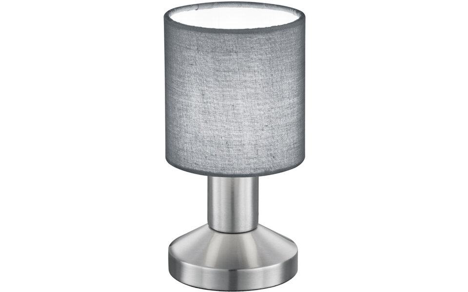 HLW LED LED Tafellamp - Tafelverlichting - Trion Garno - E14 Fitting - Rond - Mat Grijs - Aluminium