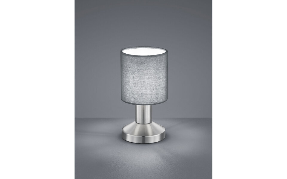 HLW LED LED Tafellamp - Tafelverlichting - Trion Garno - E14 Fitting - Rond - Mat Grijs - Aluminium