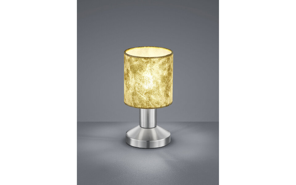 HLW LED LED Tafellamp - Tafelverlichting - Trion Garno - E14 Fitting - Rond - Mat Goud - Aluminium