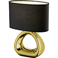 LED Table Lamp - Table Lighting - Trion Gizo - E27 Fitting - Round - Matte Gold - Ceramic