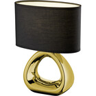 HLW LED LED Table Lamp - Table Lighting - Trion Gizo - E27 Fitting - Round - Matte Gold - Ceramic
