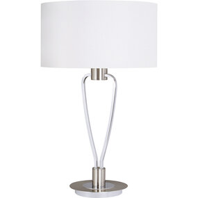 LED Tafellamp Trion Hilton - Ronde Mat Nikkel LED Tafellamp Trion Hilton - Ronde Mat Nikkel