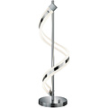 LED Table Lamp - Table Lighting - Trion Syndi - 14W - Warm White 3000K - Dimmable - Round - Matte Chrome - Aluminum