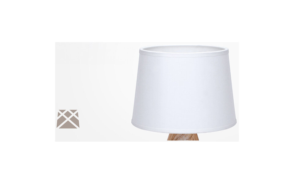 HLW LED Stijlvolle LED Tafellamp - Mat Bruin Kunststof - E14 Fitting - Stoffen Kap & Ronde