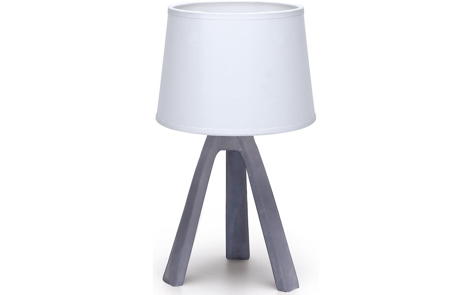 HLW LED LED Table Lamp Aigi Linmo - Matte Gray Plastic, Round with Fabric Shade, E14 HLW LED LED Table Lamp Aigi Linmo - Matte Gray Plastic, Round with Fabric Shade, E14
