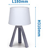 HLW LED LED Table Lamp Aigi Linmo - Matte Gray Plastic, Round with Fabric Shade, E14 HLW LED LED Table Lamp Aigi Linmo - Matte Gray Plastic, Round with Fabric Shade, E14