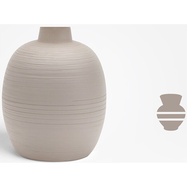 Mat bruine keramieken LED tafellamp met E14 fitting en modern cilindervormig ontwerp