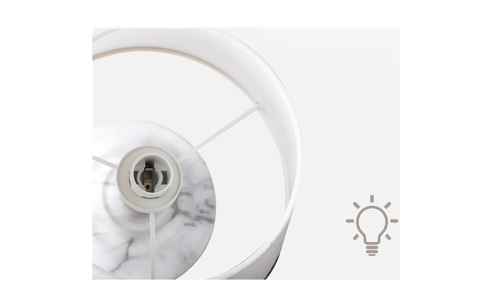 HLW LED LED Tafellamp Aigi Bomun - Ronde , Mat Bruin Keramiek, E14 Fitting