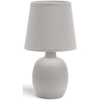 LED Table Lamp Aigi Bomun - Matte Gray Ceramic, E14 Fitting