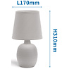 HLW LED LED Table Lamp Aigi Bomun - Round, Matte Gray Ceramic, E14 Fitting