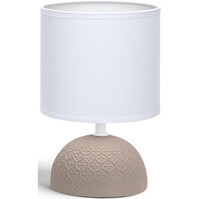 LED Table Lamp Aigi Conton 1 - Round Matte Brown Ceramic