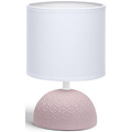 LED Tafellamp Aigi Conton 1 - Mat Roze Keramiek - E14 Fitting - Rond Design