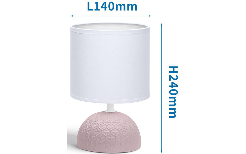HLW LED LED Tafellamp Aigi Conton 1 - Mat Roze Keramiek - E14 Fitting - Rond Design
