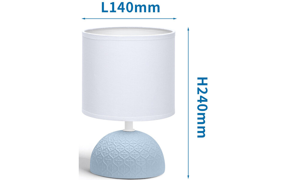 HLW LED LED Tafellamp Aigi Conton 1 - Ronde , Mat Blauw Keramiek, E14 Fitting HLW LED LED Tafellamp Aigi Conton 1 - Ronde , Mat Blauw Keramiek, E14 Fitting