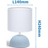 HLW LED LED Table Lamp Aigi Conton 1 - Round, Matte Blue Ceramic, E14 Fitting