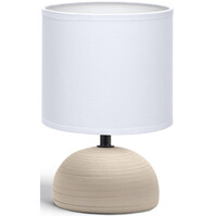 LED Table Lamp Aigi Conton 2 - Matte Brown Ceramic E14 Fitting