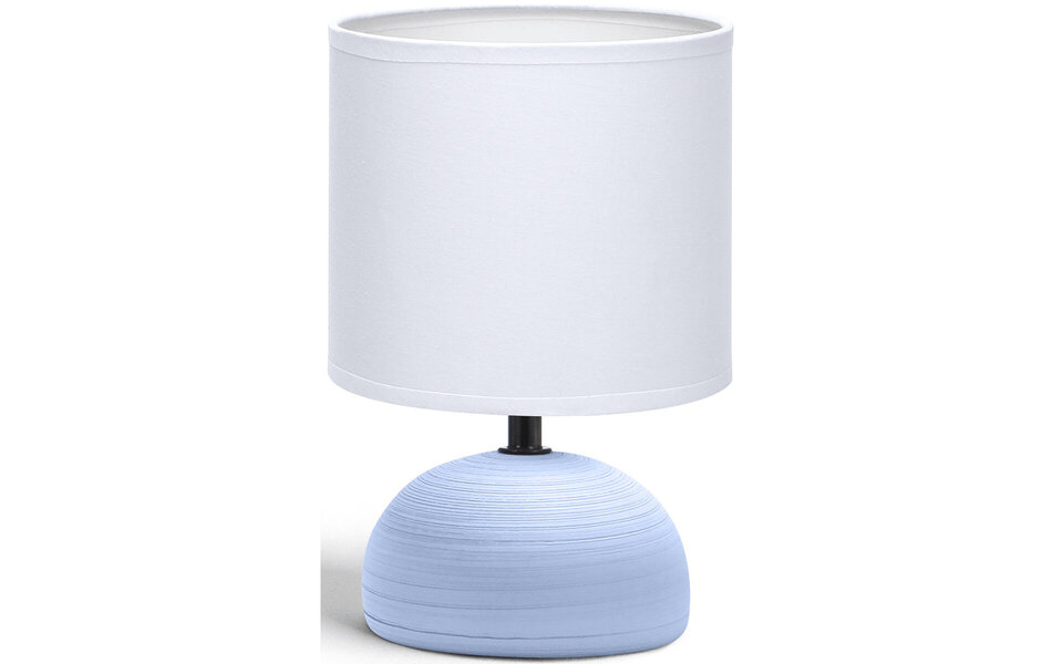 HLW LED LED Tafellamp Aigi Conton 2 - Rond Mat Blauw Keramiek - E14 Fitting, Ideaal voor LED Lamp & HLW LED LED Tafellamp Aigi Conton 2 - Rond Mat Blauw Keramiek - E14 Fitting, Ideaal voor LED Lamp &