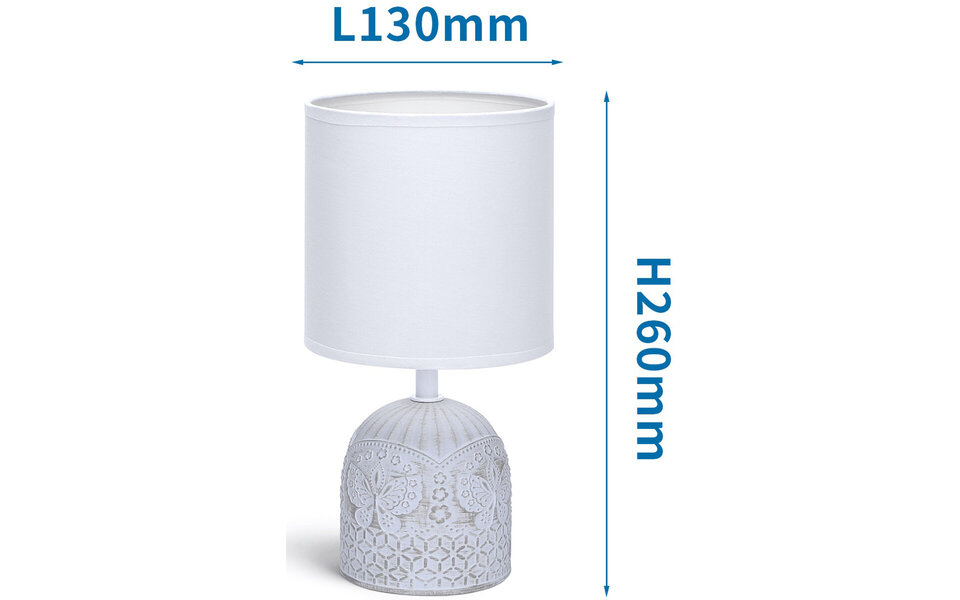 HLW LED LED Table Lamp Matte White - Ceramic, E14 Fitting, Round & White