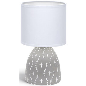 LED Tafellamp Aigi Atar Mat Grijs - Rond Keramiek E14 LED Tafellamp Aigi Atar Mat Grijs - Rond Keramiek E14