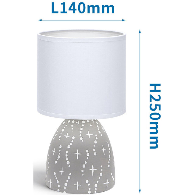 HLW LED LED Table Lamp Aigi Atar - Matte Gray Round Ceramic - E14 Fitting - Atmospheric Table Lighting HLW LED LED Table Lamp Aigi Atar - Matte Gray Round Ceramic - E14 Fitting - Atmospheric Table Lighting