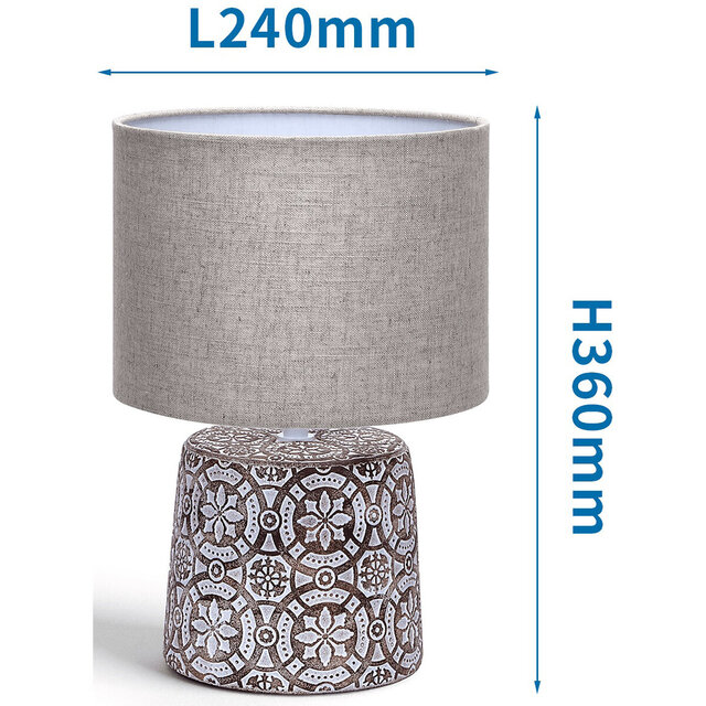 HLW LED LED Table Lamp Aigi Herdon - Round, Matte Brown Ceramic, E14 Fitting HLW LED LED Table Lamp Aigi Herdon - Round, Matte Brown Ceramic, E14 Fitting