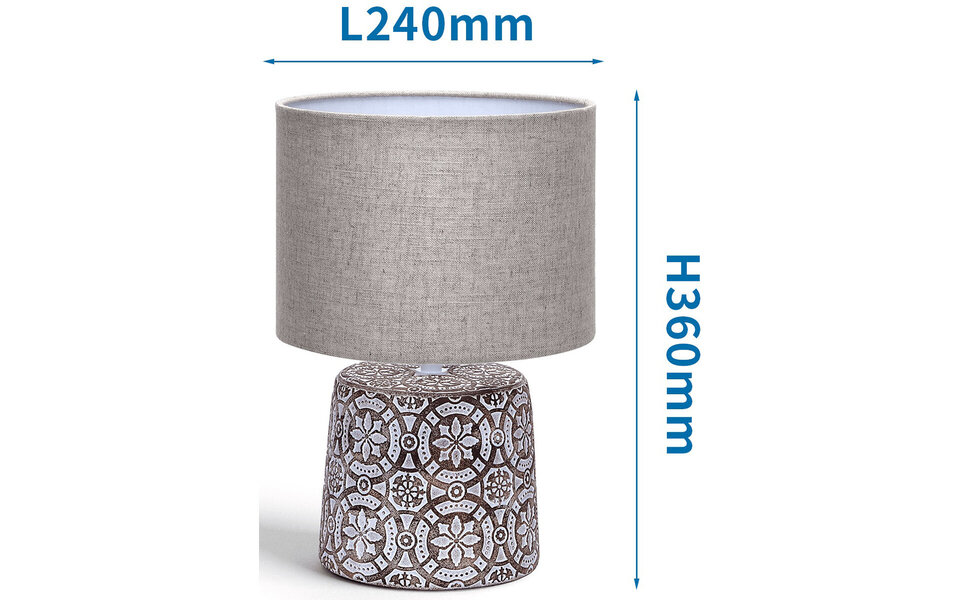 HLW LED LED Table Lamp Aigi Herdon - Round, Matte Brown Ceramic, E14 Fitting HLW LED LED Table Lamp Aigi Herdon - Round, Matte Brown Ceramic, E14 Fitting