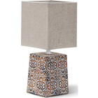 HLW LED LED Table Lamp Aigi Doni - Matte Brown Ceramic, E14 Fitting, Square Design