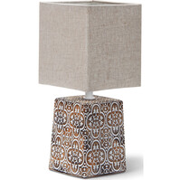 LED Table Lamp Aigi Doni - Matte Brown Ceramic & E14 Fitting