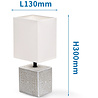 HLW LED LED Table Lamp Aigi Astron - Matte White Ceramic, E14 Fitting | White & Rectangular