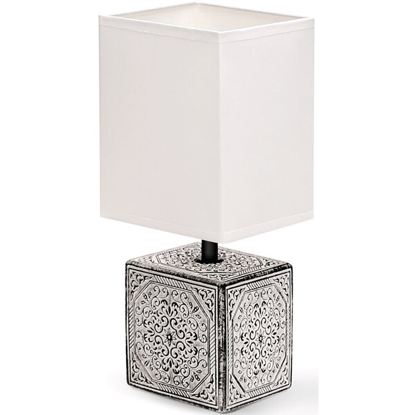 HLW LED LED Tafellamp Aigi Astron - Mat Zwart/Wit, Keramiek, E14 Fitting, Vierkant HLW LED LED Tafellamp Aigi Astron - Mat Zwart/Wit, Keramiek, E14 Fitting, Vierkant