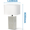 HLW LED LED Table Lamp Aigi Astron XL - Square Matte White Ceramic, E14 Fitting