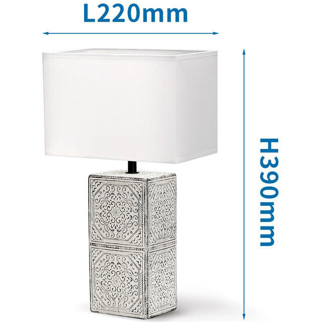 HLW LED LED Tafellamp Aigi Astron XL - Mat Zwart/Wit Keramiek met E14 fitting