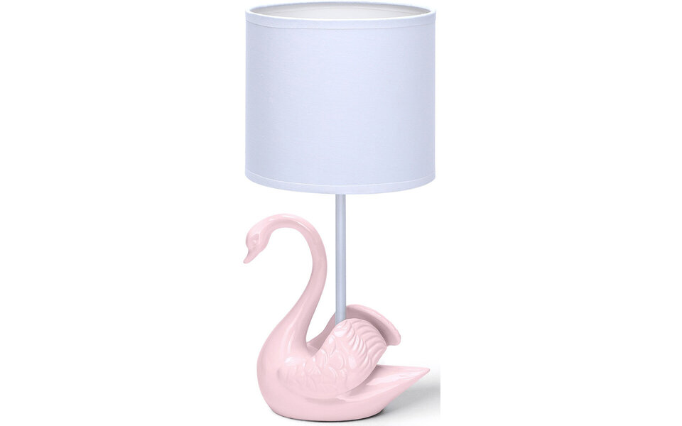 HLW LED LED Table Lamp Aigi Juvino - Matte Pink Round Ceramic, E14 Fitting, Cord Switch