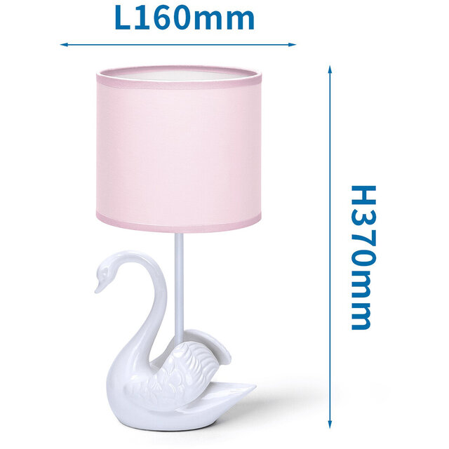 HLW LED LED Table Lamp Aigi Juvino - Matte Pink Round Ceramic, E14 Fitting, Cord Switch