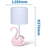 HLW LED LED Table Lamp Aigi Juvino - Round, White Style - Matte White/Pink Ceramic, E14 Fitting
