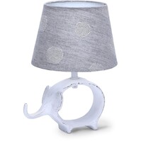 LED Table Lamp Aigi Nivom - Matte Gray Ceramic with E14 Fitting
