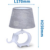 HLW LED LED Table Lamp Aigi Nivom - Matte Gray Ceramic Round, E14 Fitting, 1 Light Point