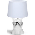 LED Table Lamp Aigi Xinus - Matte White Ceramic, Round Design, E14 Fitting
