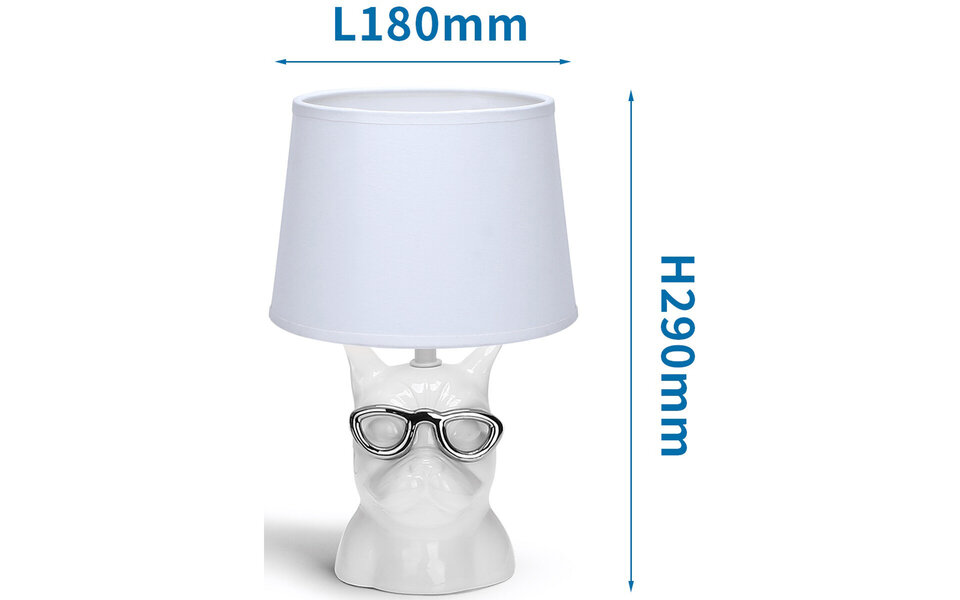 HLW LED LED Table Lamp Aigi Xinus - Matte White Ceramic, Round Design, E14 Fitting