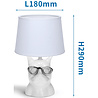 HLW LED LED Table Lamp Aigi Xinus - Matte White Ceramic, Round Design, E14 Fitting