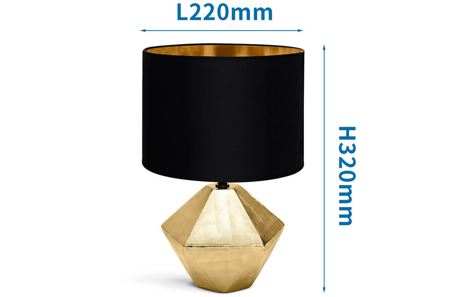HLW LED LED Table Lamp Aigi Uynimo XL - Round, Matte Black & Gold, E14