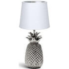 HLW LED LED Tafellamp Aigi Winkon - Mat Wit/Zilveren Keramiek, E14 Fitting