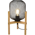 HLW LED LED Tafellamp - Tafelverlichting - Trion Kalim - E27 Fitting - Rond - Mat Zwart - Aluminium