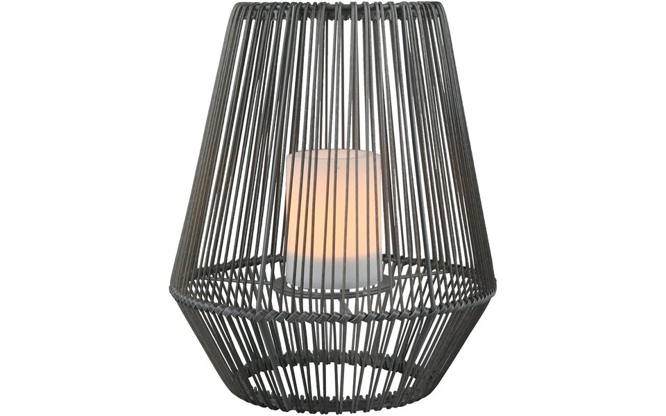 HLW LED Waterproof LED Table Lamp with Sensor, Fabric Shade & Solar Power