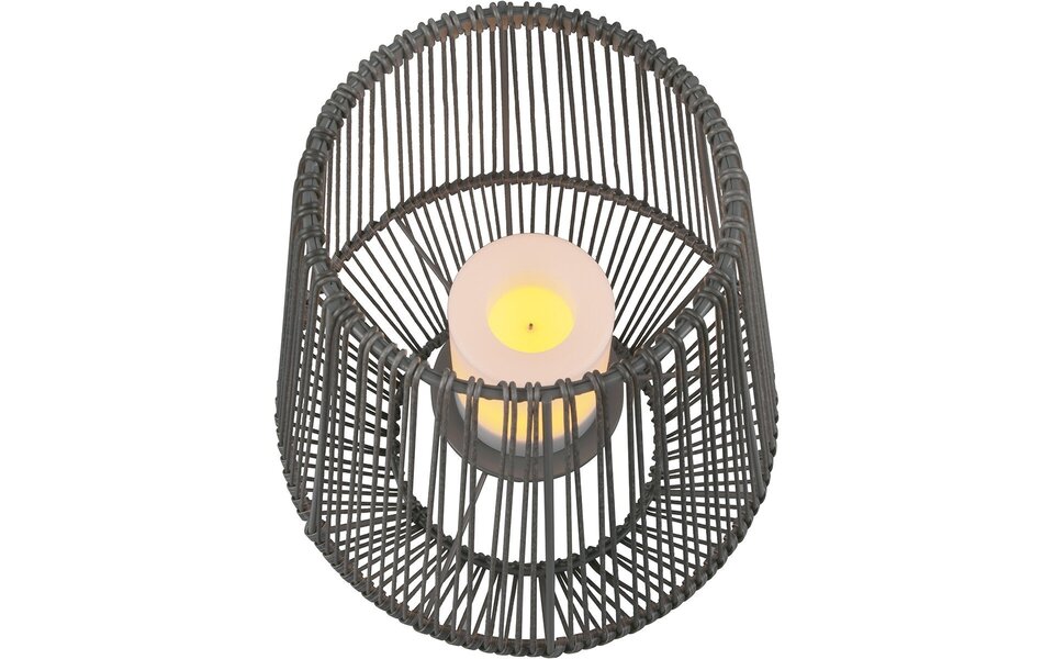 HLW LED Waterdichte LED Tafellamp met Sensor, Stoffen Kap & Zonne-energie