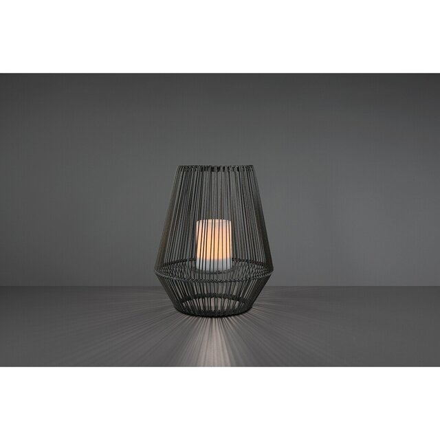 HLW LED Waterproof LED Table Lamp with Sensor, Fabric Shade & Solar Power