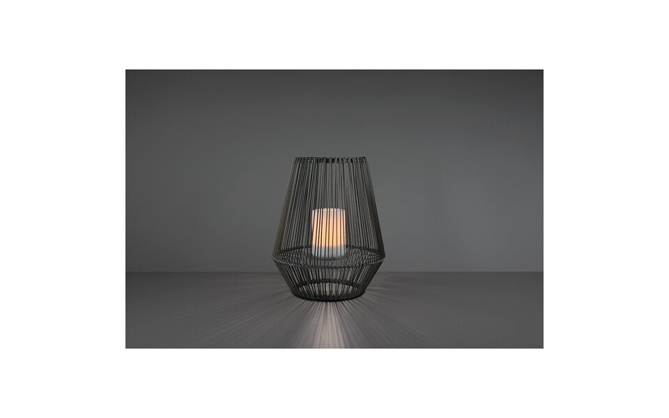 HLW LED Waterproof LED Table Lamp with Sensor, Fabric Shade & Solar Power