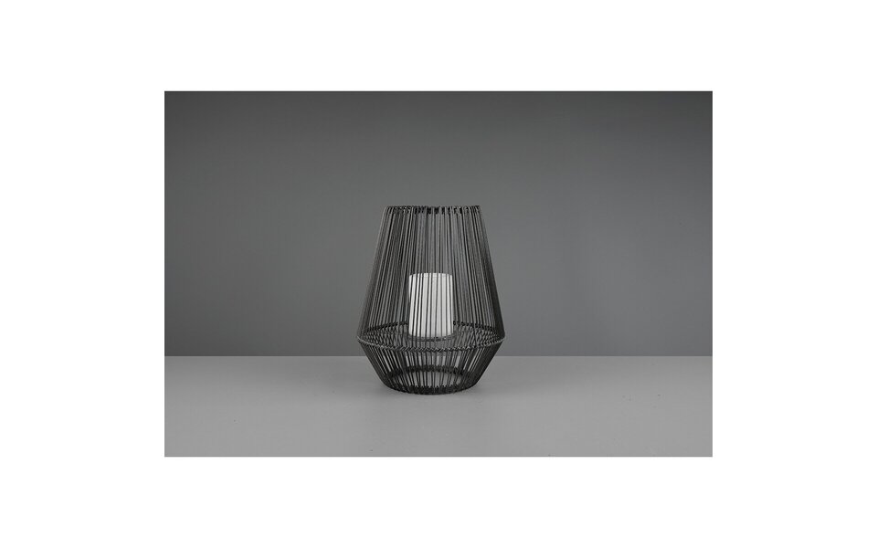 HLW LED Waterproof LED Table Lamp with Sensor, Fabric Shade & Solar Power