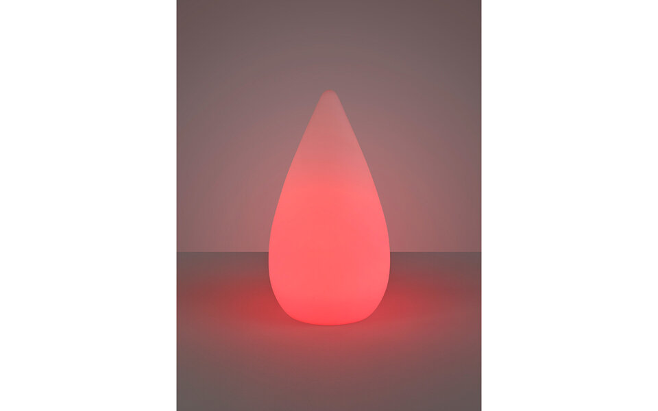 HLW LED LED Table Lamp - Trion Palina - 1.5W - Warm White 3000K - RGBW - Dimmable - Oval - Matte White - Plastic